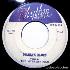 Discos de vinilo: MYSTERY MAN BOB GEDDINS BLUES IN ITALY (AKA LOUEGGIE BLUES) [SG,RE USA 1954] [VG+] 🔊. Lote 306634313