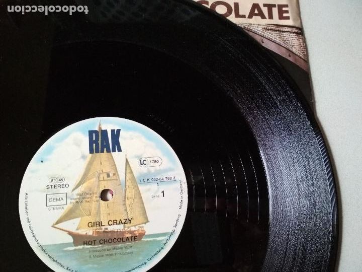 Discos de vinilo: HOT CHOCOLATE GRIL CRAZY, 1982 - Foto 4