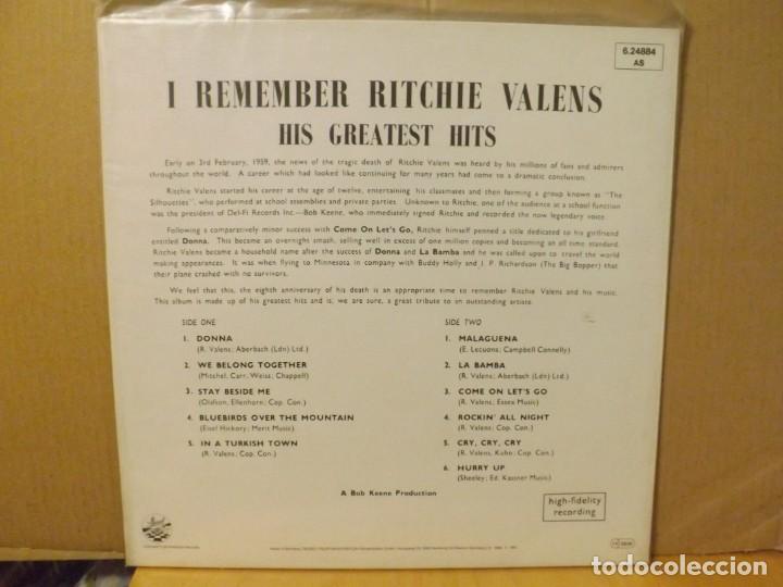 Discos de vinilo: RITCHIE VALENS --- HIS GREATEST HITS - Foto 2