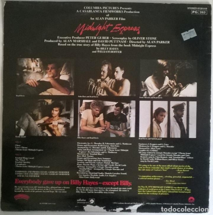 Discos de vinilo: Giorgio Moroder. Midnight Express (BSO). Cassablanca, France 1978 LP - Foto 2