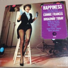 Discos de vinilo: CONNIE FRANCIS – HAPPINESS - FROM THE HIT SHOW, YOU'RE A GOOD MAN, CHARLIE BROWN. Lote 306706608