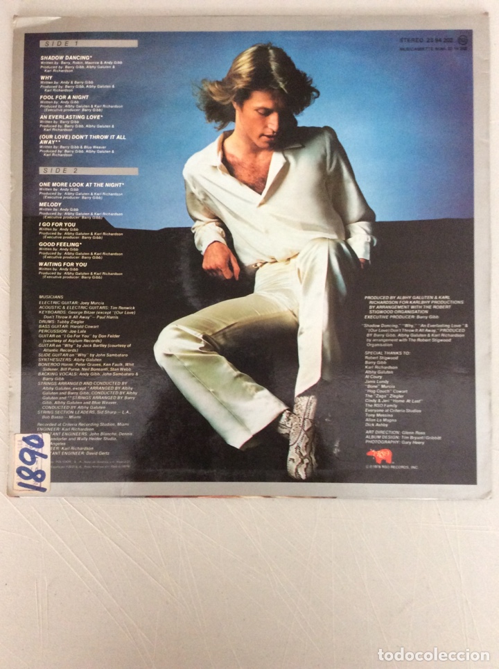 Discos de vinilo: Andy Gibb. Shadow dancing. - Foto 2