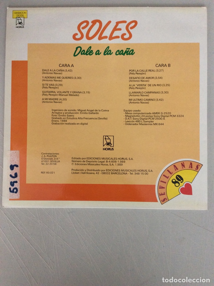 Discos de vinilo: Soles. Dale a la ca&ntilde;a. - Foto 2