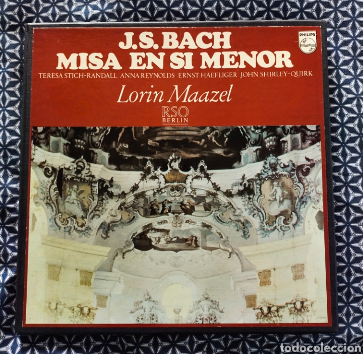 Discos de vinilo: Bach. MISA EN SI MENOR. Maazel. PHILIPS (3Lps) - Foto 1