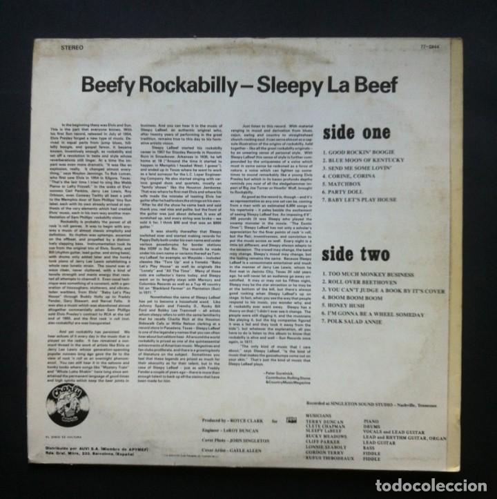 Discos de vinilo: SLEEPY LaBEEF - Beefy Rockabilly - LP 1978 - CHARLY - Foto 2