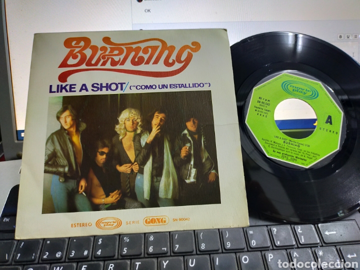 Discos de vinilo: Burning single like a shot 1975 - Foto 1
