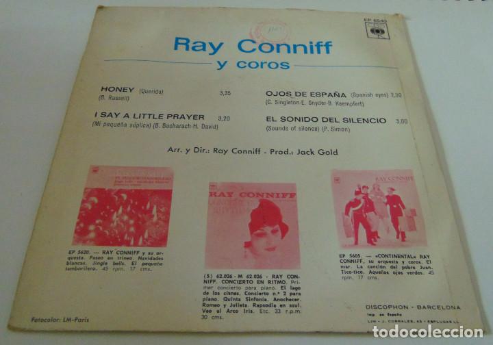 Discos de vinilo: RAY CONIFF - OJOS DE ESPA&Ntilde;A + 3 - EP 1968 - Foto 2