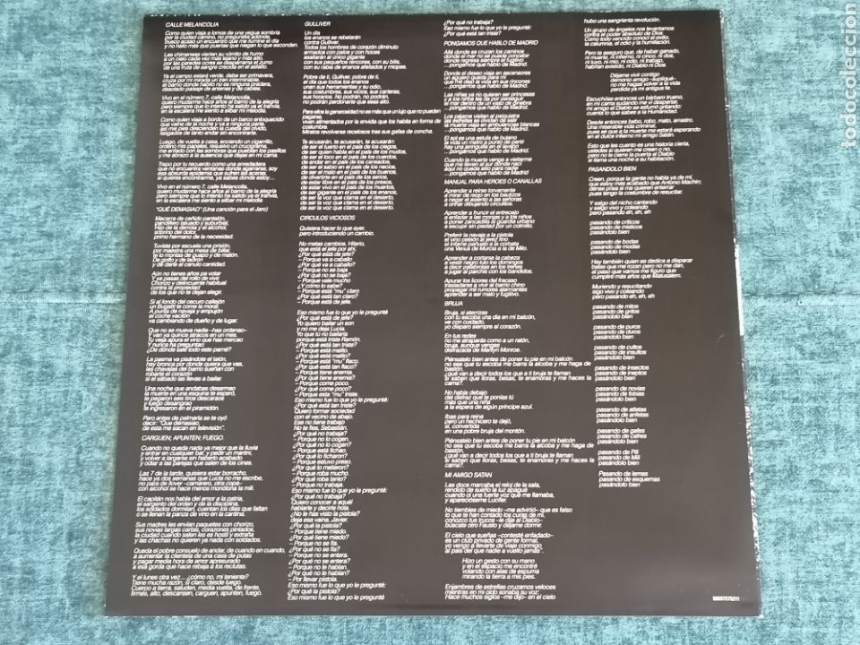 Discos de vinilo: Lp vinilo JOAQU&Iacute;N SABINA &rdquo;MALAS COMPA&Ntilde;&Iacute;AS&rdquo; - Foto 4