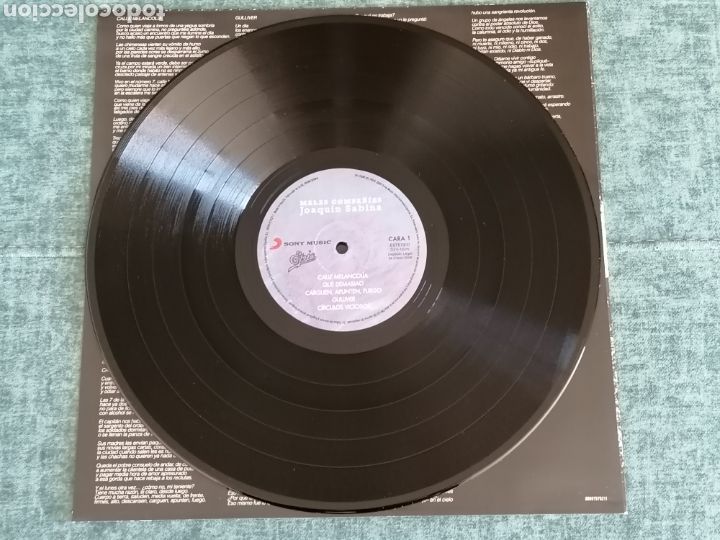 Discos de vinilo: Lp vinilo JOAQU&Iacute;N SABINA &rdquo;MALAS COMPA&Ntilde;&Iacute;AS&rdquo; - Foto 5