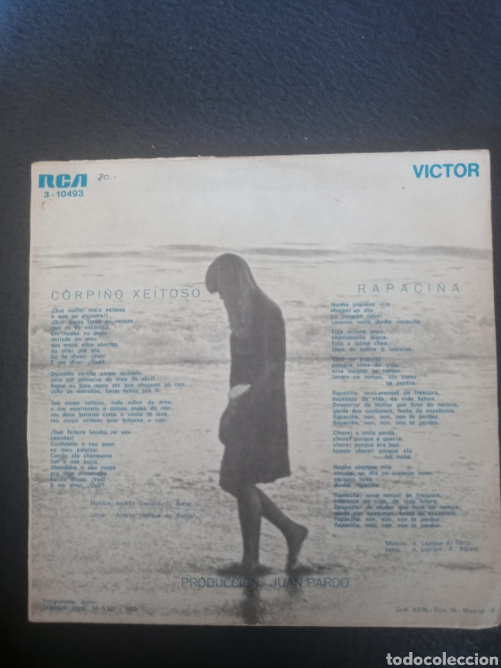 Discos de vinilo: Andres do Barro-rapaci&ntilde;a..disco vinilo single - Foto 2