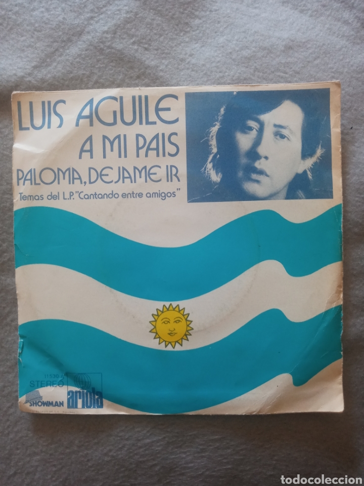 Discos de vinilo: Luis Aguile-a mi pais..disco vinilo single - Foto 2