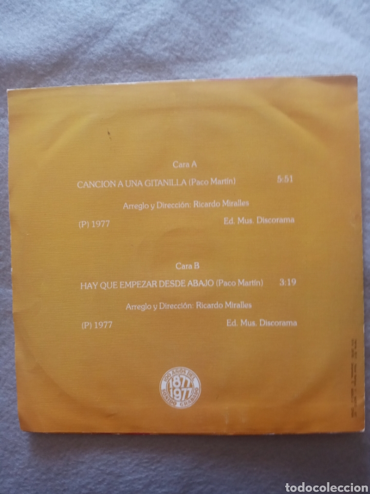 Discos de vinilo: Paco Martin-cancion a una gitanilla..disco vinilo single - Foto 2