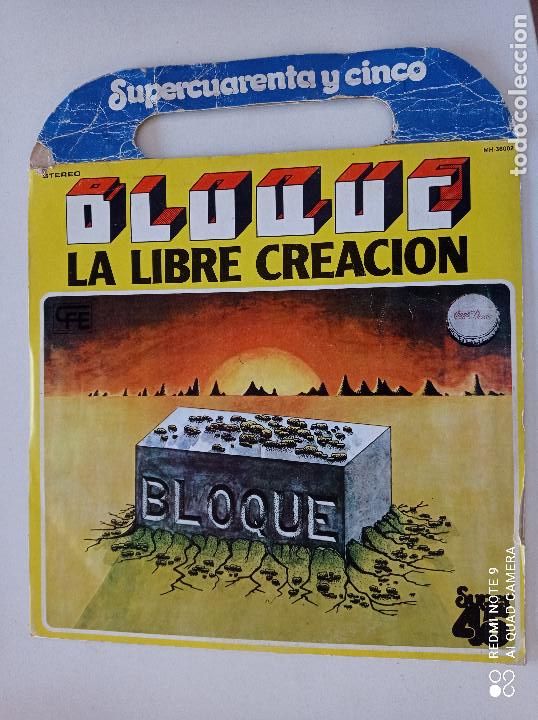 Discos de vinilo: BLOQUE - La Libre Creacion - MAXI SINGLE CHAPA DISCOS 1978 - Foto 1