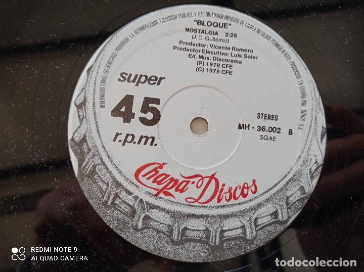 Discos de vinilo: BLOQUE - La Libre Creacion - MAXI SINGLE CHAPA DISCOS 1978 - Foto 4