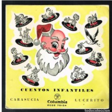 Discos de vinilo: CUENTOS INFANTILES - CARASUCIA / LUCERITO - SINGLE 1962 - SOLO PORTADA, SIN VINILO