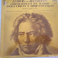 Discos de vinilo: LP CLASICO-BEETHOVEN-CONCIERTO EN RE MAYOR PARA VIOLIN. Lote 306947973