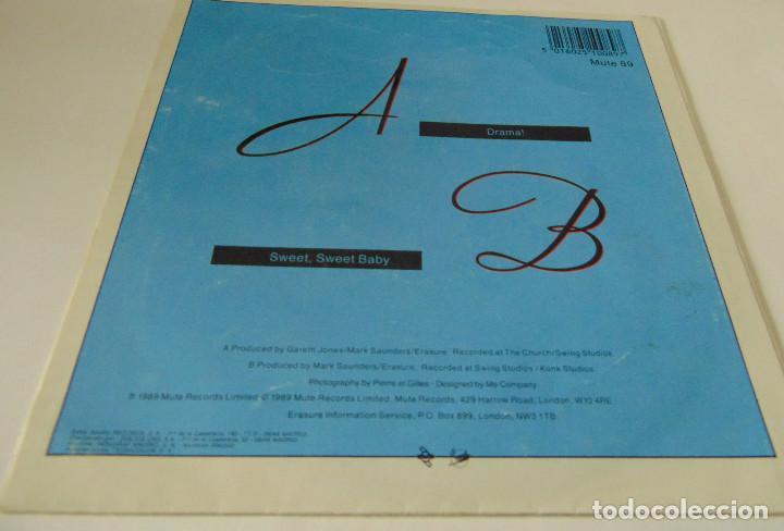 Discos de vinilo: Erasure &ndash; Drama! - SINGLE PROMO 1989 - Foto 2