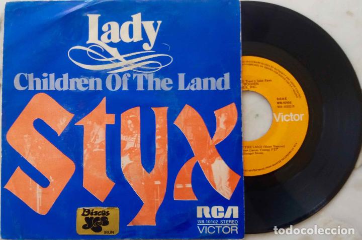 Discos de vinilo: STYX. LADY. SINGLE ORIGINAL ESPA&Ntilde;A 1975 - Foto 1