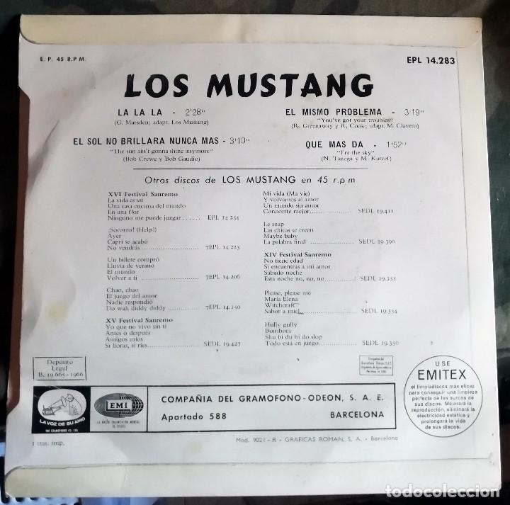 Discos de vinilo: Los Mustang &ndash; La La La EP Spain 1966 - Foto 2
