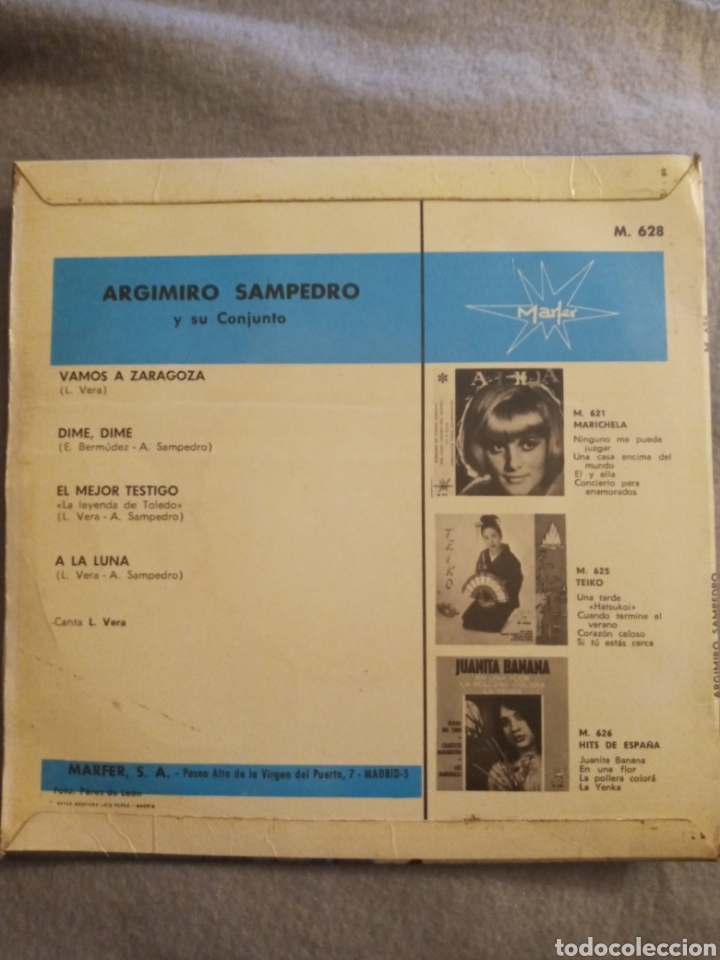 Discos de vinilo: Argimiro Sampedro y su conjunto..disco vinilo EP - Foto 2