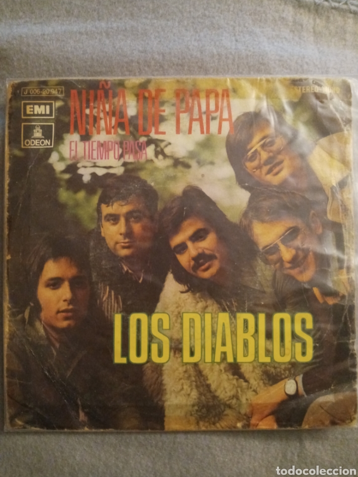 Discos de vinilo: Los Diablos-ni&ntilde;a de papa..disco vinilo single - Foto 1