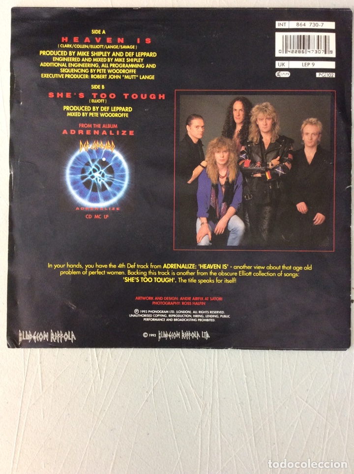Discos de vinilo: Def Leppard. Heaven is. - Foto 2
