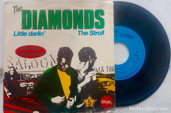 Discos de vinilo: THE DIAMONDS. LITTLE DARLIN. SINGLE ESPA&Ntilde;A 1981 - Foto 1