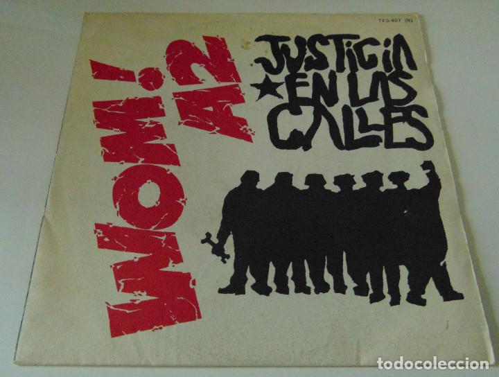 Discos de vinilo: WOM! A2 &ndash; Justicia En Las Calles - SINGLE 1986 - Foto 2