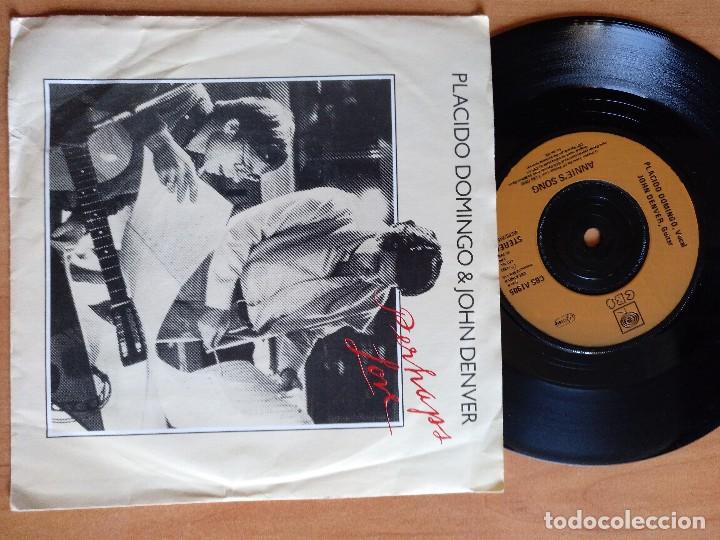 Discos de vinilo: PLACIDO DOMINGO PERHAPS LOVE SINGLE UK - Foto 1