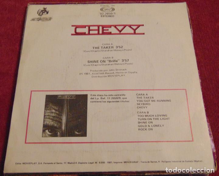 Discos de vinilo: Chevy &ndash; The Taker - SINGLE 1981 - Foto 2
