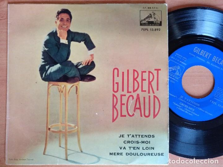 Discos de vinilo: GILBERT BECAUD EP JE TATTENDS - Foto 1