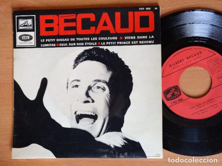 Discos de vinilo: GILBERT BECAUD EP SEUL SUR ORIGINAL FRANCES - Foto 1