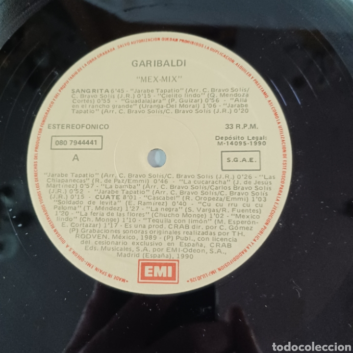 Discos de vinilo: GARIBALDI MEX - MIX 1990 ESPA&Ntilde;A - Foto 3