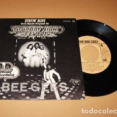Discos de vinilo: BEE GEES - STAYIN' ALIVE (VIVIENDO) - SINGLE - 1977 - SPAIN. Lote 307342798