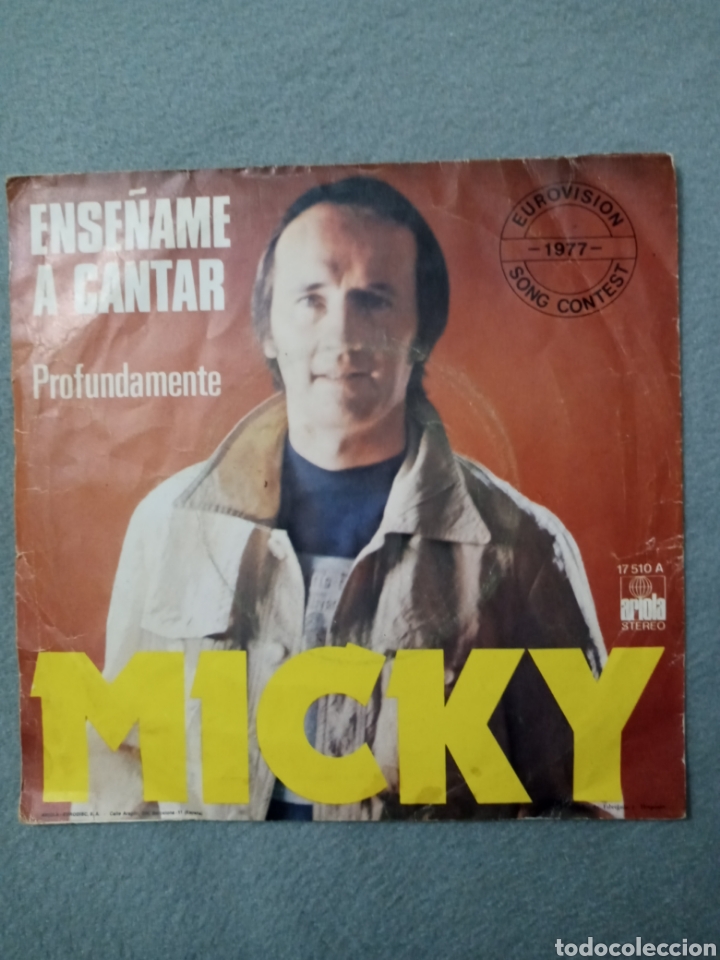 Discos de vinilo: Micky-ense&ntilde;ame a cantar..disco vinilo single - Foto 2