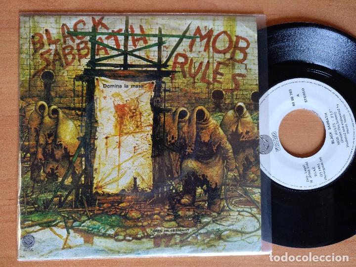 Discos de vinilo: BLACK SABBATH DOMINA LA MASA MOB RULES SINGLE ESP - Foto 1