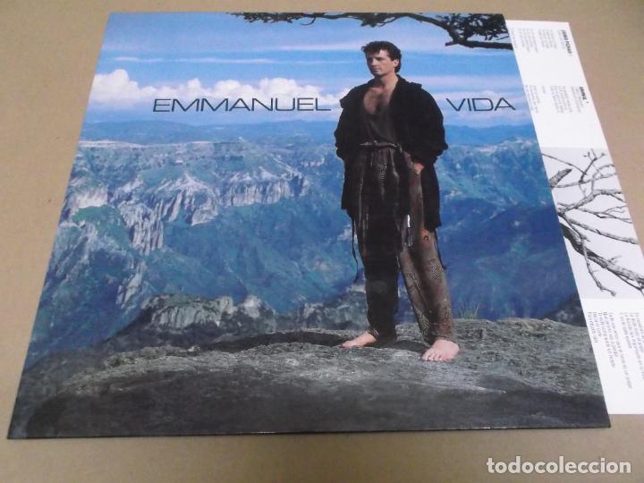 Discos de vinilo: EMMANUEL (LP) VIDA A&Ntilde;O &ndash; 1990 &ndash; HOJA CON LETRAS - Foto 1
