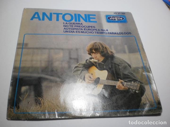 Discos de vinilo: single antoine. la guerra. no te preocupes. autopista. un d&iacute;a. vogue 1965 spain probado, buen estado