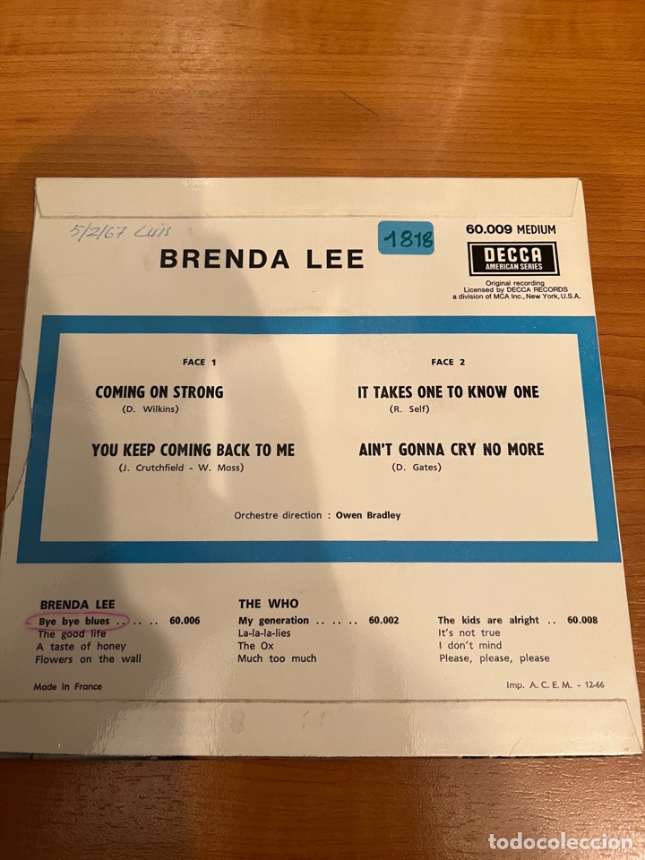 Discos de vinilo: Brenda Lee - Coming On Strong - Foto 2
