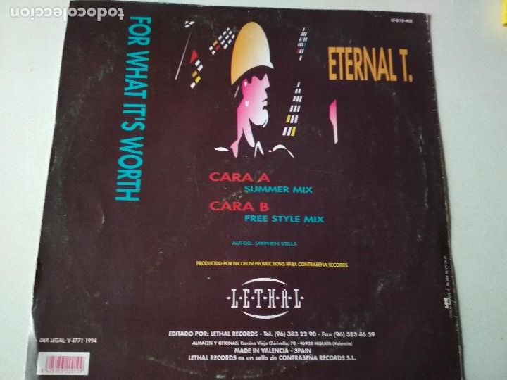 Discos de vinilo: Eternal T. &ndash; For What Its Worth,1994 - Foto 3