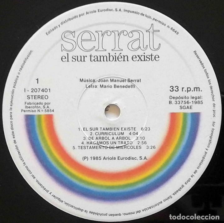 Discos de vinilo: LP Serrat - El Sur tambi&eacute;n existe - Ariola 1985 - Foto 5