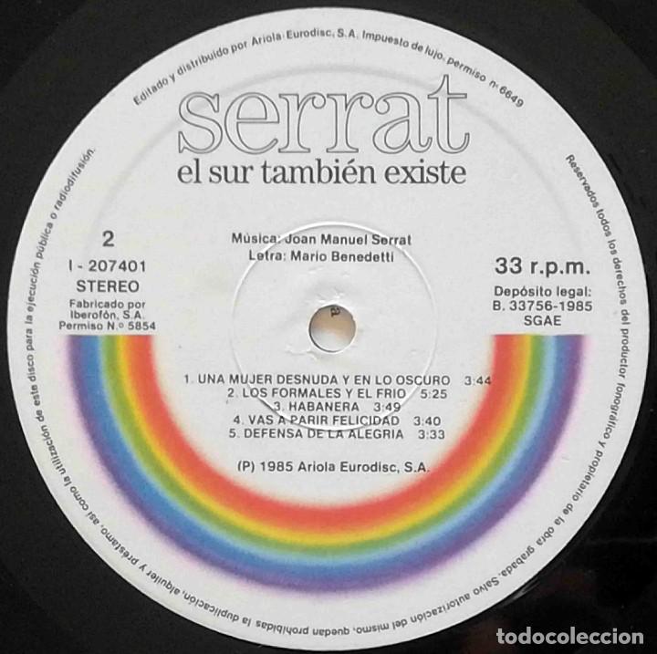 Discos de vinilo: LP Serrat - El Sur tambi&eacute;n existe - Ariola 1985 - Foto 6