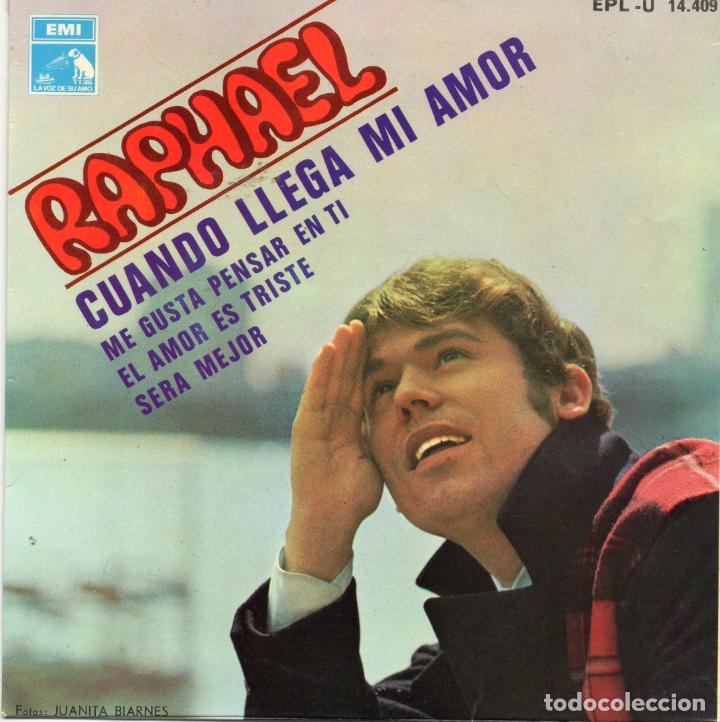 Discos de vinilo: RAPHAEL - CUANDO LLEGA MI AMOR + 3.EP.S - 1968 - Foto 1
