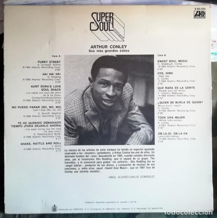 Discos de vinilo: Arthur Conley &ndash; Sus M&aacute;s Grandes &Eacute;xitos LP, Spain 1978 - Foto 2