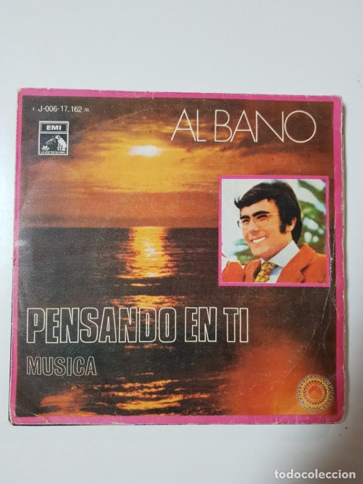 Discos de vinilo: DISCO DE VINILO 7&rdquo;. ALBANO. PENSANDO EN TI. EMI. LA VOZ DE SU AMO. SINGLE. 1969