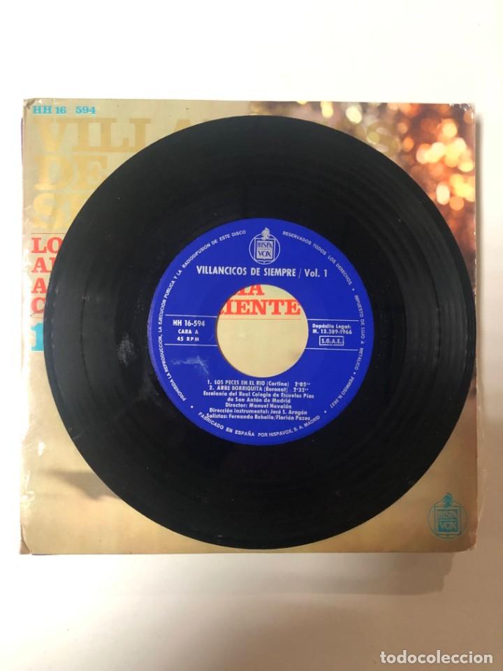 Discos de vinilo: DISCO DE VINILO 7&rdquo;. VILLANCICOS DE SIEMPRE. HISPAVOX. 1966 - Foto 3