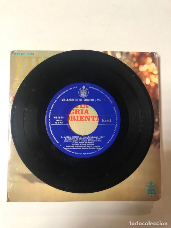 Discos de vinilo: DISCO DE VINILO 7&rdquo;. VILLANCICOS DE SIEMPRE. HISPAVOX. 1966 - Foto 4