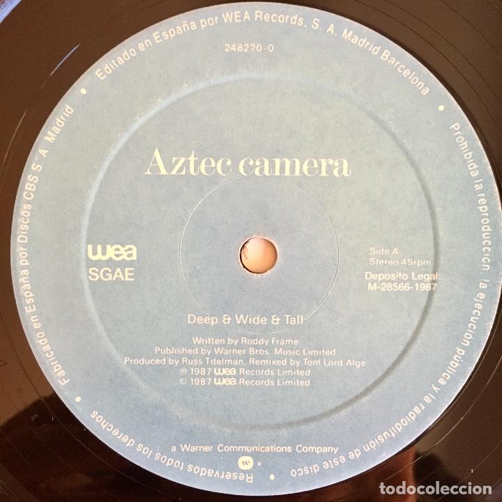 Discos de vinilo: AZTEC CAMERA : DEEP & WIDE & TALL [WEA - ESP 1987] 12&rdquo; - Foto 3