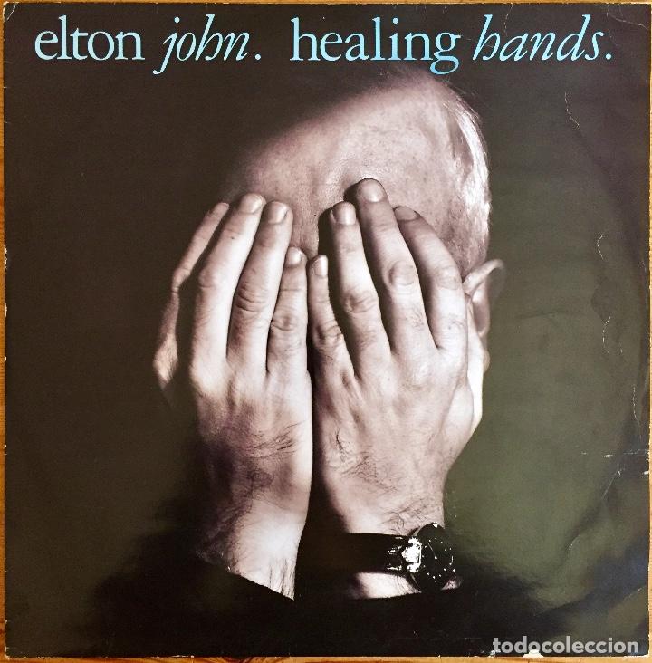 Discos de vinilo: ELTON JOHN : HEALING HANDS [ROCKET - UK 1989] 12&rdquo; - Foto 1