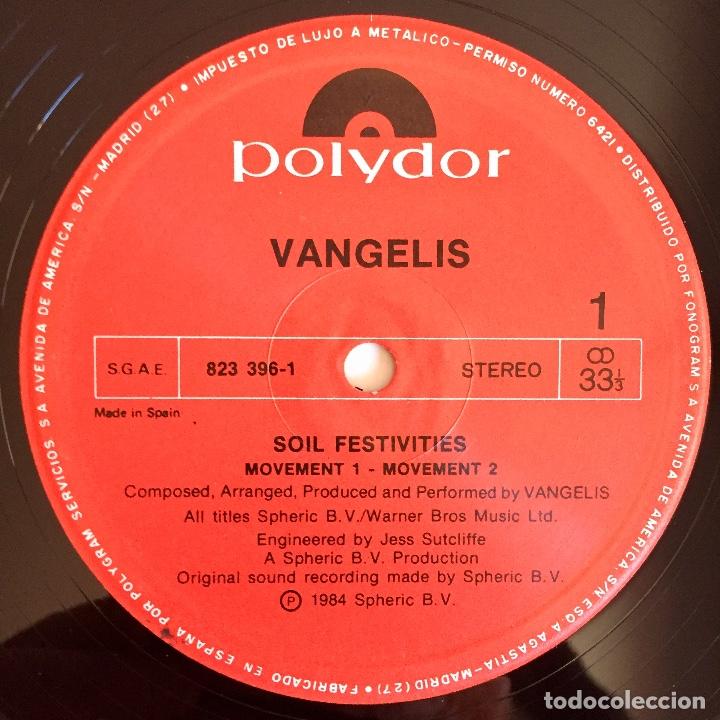 Discos de vinilo: VANGELIS : SOIL FESTIVITIES [POLYDOR - ESP 1984] LP - Foto 3